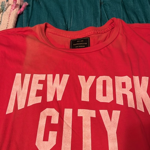 ❤️ Retro brand NYC Red W/White Lettering Tee! ❤️ OSFM! - Picture 11 of 11